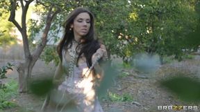 Lingerie-clad bride Tiffany Tyler gets fucked hard and climaxes