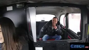 Czech babe gets pounded deep in taxi POV