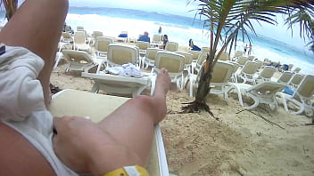 wife loves my cock flash on beach