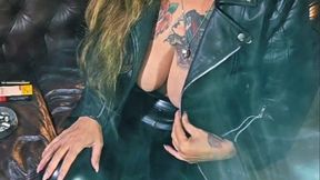 Chain Smoking in leather and All Star - Darkside - Winston 100s
