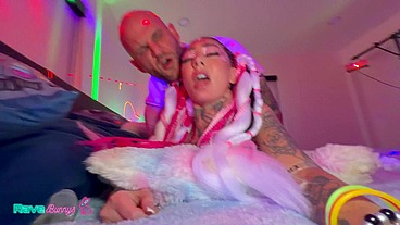 Busty Latina Selina Brings Kinky Energy Into A Neon-Fueled Hookup!