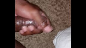 Stroking wet cock 5
