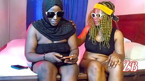 Queen Roxy and Black Belinda's steamy first time lesbian sex