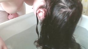 antique bath: nicoletta’s soap play in the stone basin