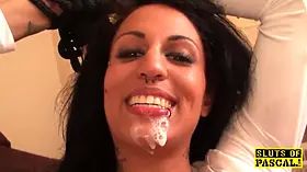 Emo brit submissive facialized