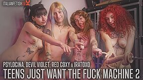 teens 18+ Just Want The Fuck Machine 2 With Devil Violet And Red Coxy