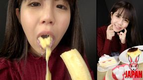 Fuu Natsuhi Chews Various Foods With Her Mouth Open for Your Delight