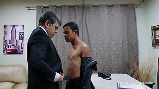Daddy and Asian Twink Fuck Bareback