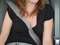 Busty amateur Milf outdoor action with cum in mouth