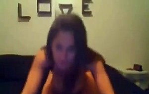 Sexy girl with huge natural boobs teasing