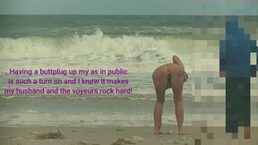 helena price - nude beach butt plug surprise