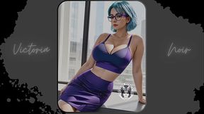 AI: Vibrant blue hair and dark glasses DOMINATRIX - Part 5 - Waifu Models #003