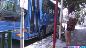Public japan blow job on a bus