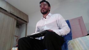 Daddy Masturbates and Cums After Coming Home From the Office