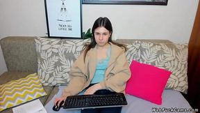 Clothed amateur chats in webcam show