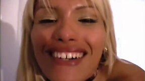 blonde shemale Adriana being sucked