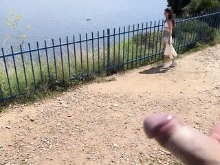 Public Knob Flashing - Angel Assist Me to Cum in Mountains