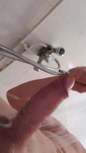 Shower and a hard cock ready