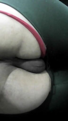 My fat feminine sissy ass in ripped leggings gets fucked by my new dildo   Clip 2
