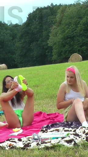 Atomic Girl Wedgies with lots of colorful Panties and Thongs in Miniskirts Socks Try On Outdoors with Leon Lambert&hellip;   Clip 2