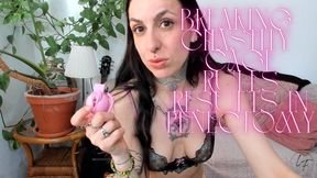 Breaking chastity cage rules results in penectomy