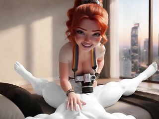 Redhead Street hotographer give me a photo shoot with a oral
