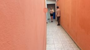 Playing freeze tag with the blind girl in the alley.