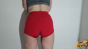 After Workout Pee in Red Shorts - Colored Version