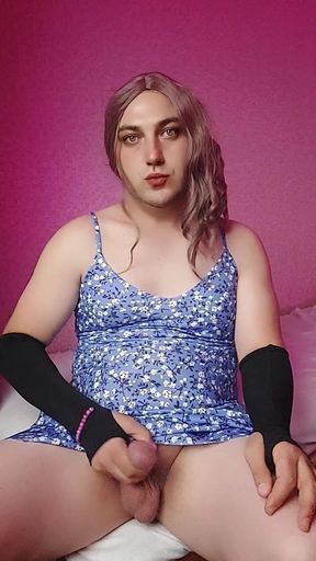 The Best Masturbating Cute Crossdresser Babe Blonde Model Big Butt Big Dick Smooth Skin Homemade Pornstar Princess Shemale