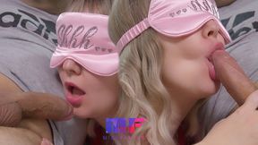 Stepmom gives a juicy blowjob and gets a creampie