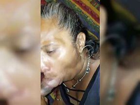 Mexican whore with lame blowjob skills and cum dodging