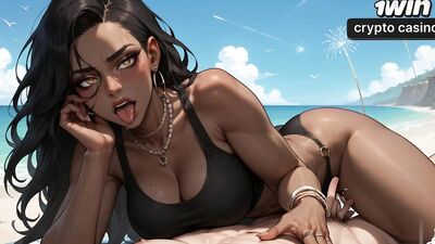 Hot bikini babe seduces with porno, bare ebony, and first time xxx on the beach