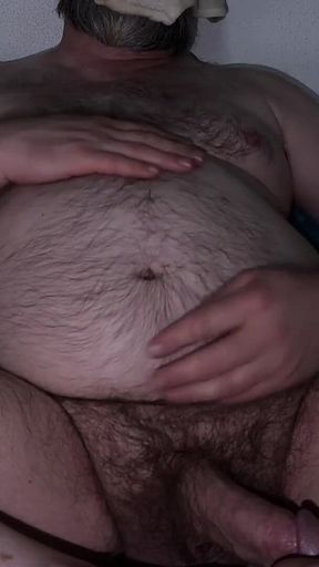 Worship Hairy Big Belly and Sniffing Yellow Piss-stained Undies