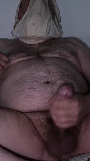 Worship Hairy Big Belly and Sniffing Yellow Piss-stained Undies