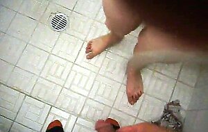 Golden shower in the shower