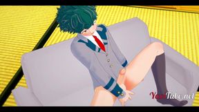 Boku No Hero Yaoi - Deku Prostate Orgasm with His Finger, Cums Hands Free