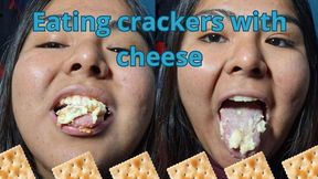 ASMR eating cheese cookies with my little mouth