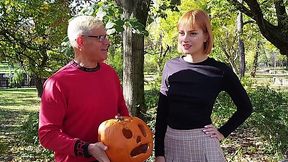 Young slut gets banged by two mature guys