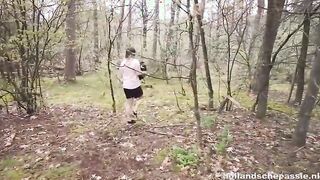 Dutch bimbo screwed inside the woods