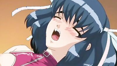 Two Anime Lesbians fuck hard in front of people with big tits and small tits