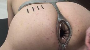 BDSM - GAY Locked Sub Gets Creampie in Dilated Ass – Chastity Belt