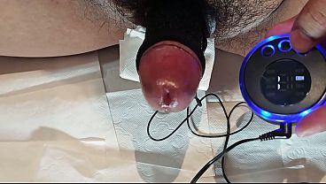 12cm Tiny Dick to Thick Monster with Cock Sleeves! Fleshlight Fuck   Electro Cum in 45mm Tight Condom