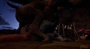 Goat gets destroyed by lizardman cumshots multiple times