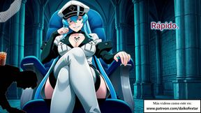 Spanish audio ANAL JOI for VERY submissive. Esdeath transforms you into a semen container.