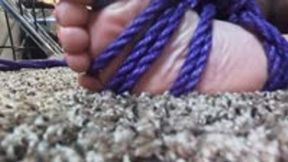 goddess makes foot puppet 4K smaller