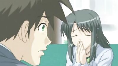 Kinky anime porn featuring a teen redhead in uniform peeing in the bathroom