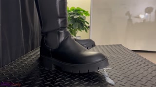 Cock and Balls Demolition in Urban Riding Boots - TamyStarly - Bootjob, Shoejob, Ballbusting, CBT