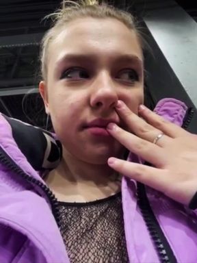 Masturbate and Vibrating Pussy in Locker Room