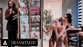 Ariel Demure Fucks Pawg Erin Everheart In Public Library! Risky Sex! They Got Caught!