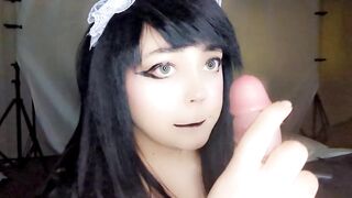 Goth Maid Gives You A Toe Curling Blowjob Then Rides Your Cock